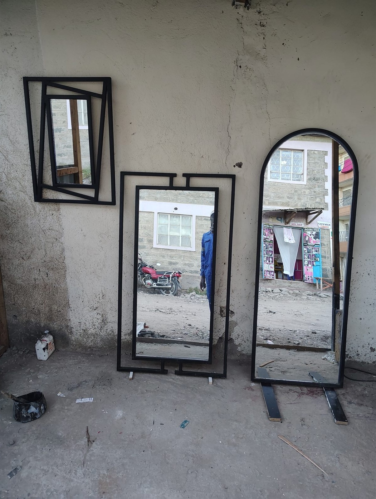 Custom metal mirror frames