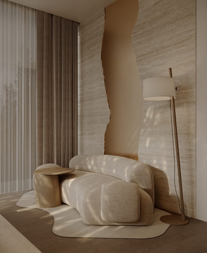 Soft neutral bedroom styling