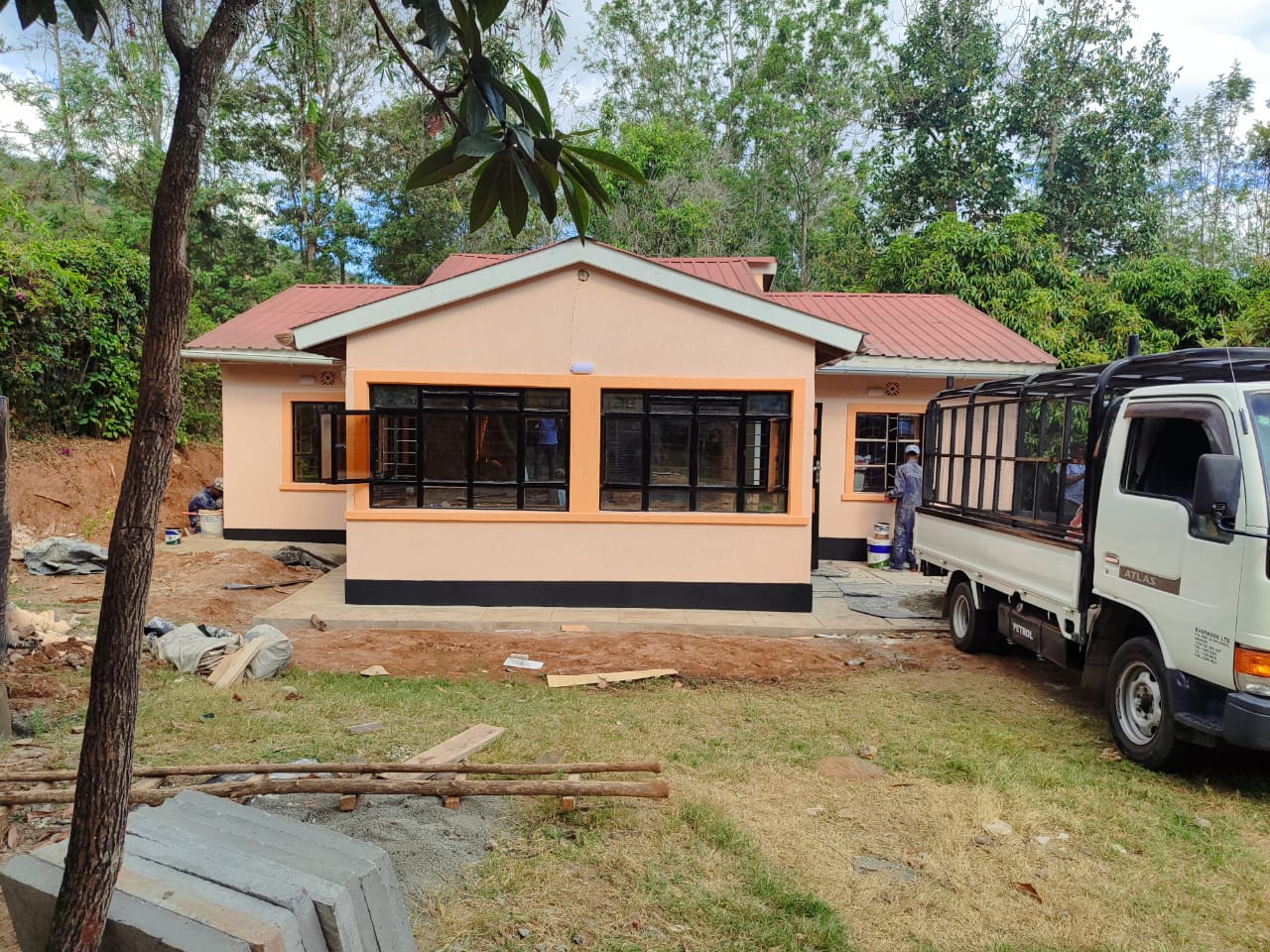 Completed exterior paint finish