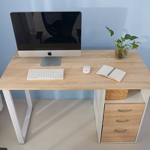 Clean home office desk setup